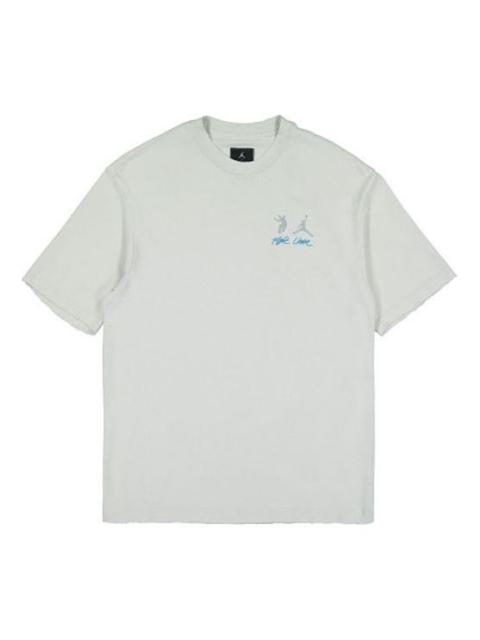Jordan Air Jordan x Union Crossover Solid Color Breathable Logo Round Neck Short Sleeve US Edition Gray DM2