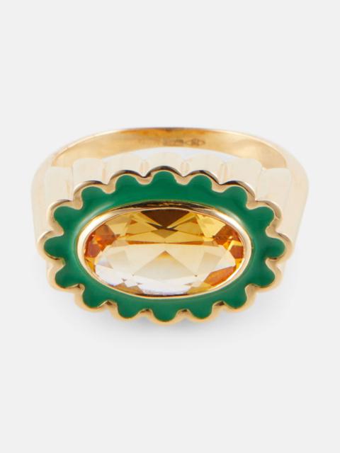 ALIITA Margarita Citrino 18kt yellow gold ring