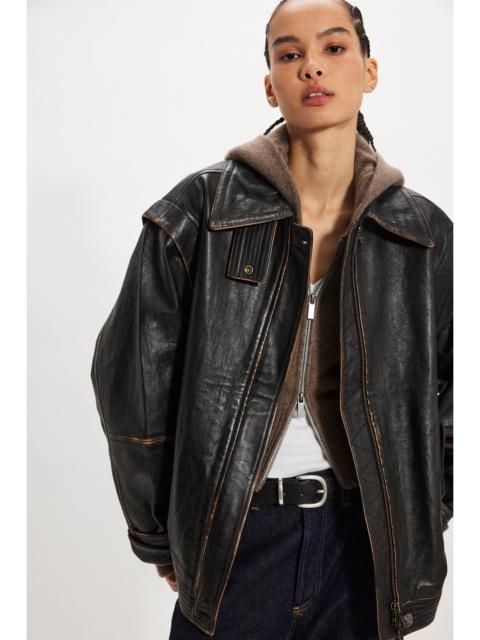 FREE PEOPLE Parker Leather Jacket