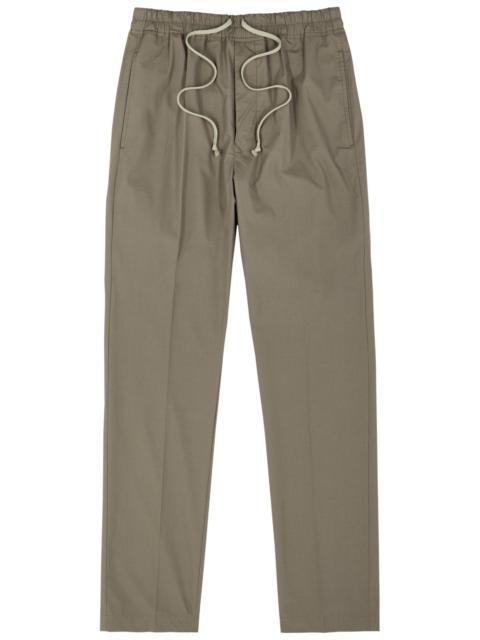 Slim-leg cotton-poplin trousers