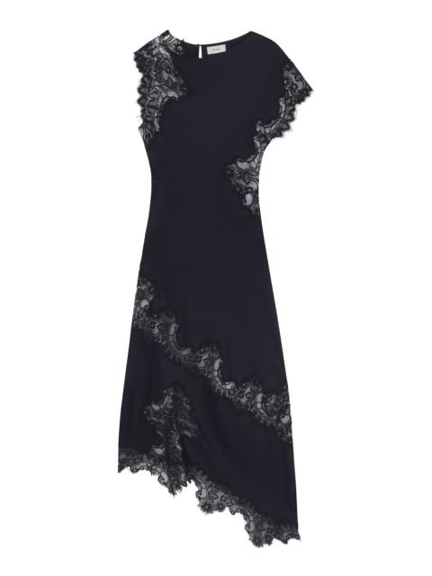 A.L.C. Alessia Satin and Lace Maxi Dress