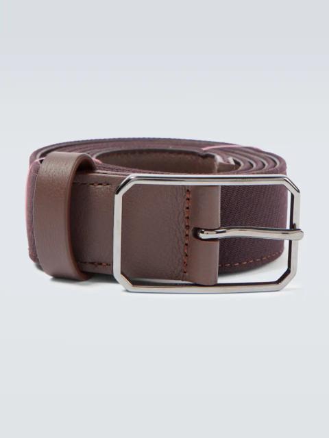 Loro Piana Tailor leather and wool belt
