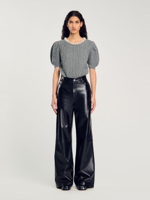 Sandro CABLE KNIT SWEATER