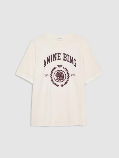 ANINE BING Jaylin Tee Collegiate - Cream