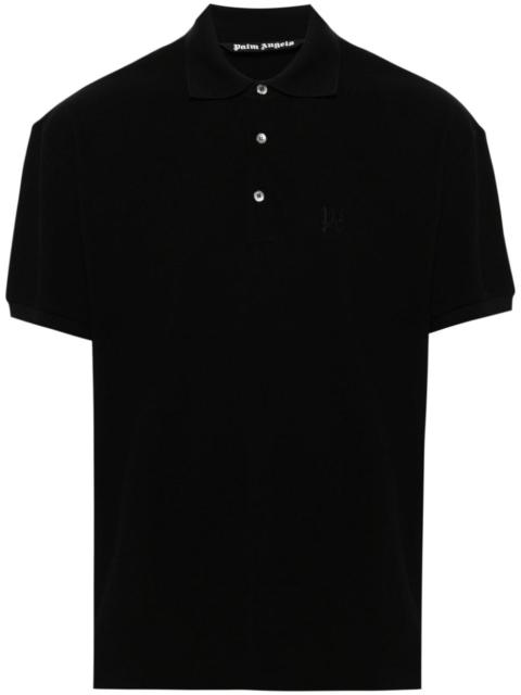 logo-embroidered cotton polo shirt