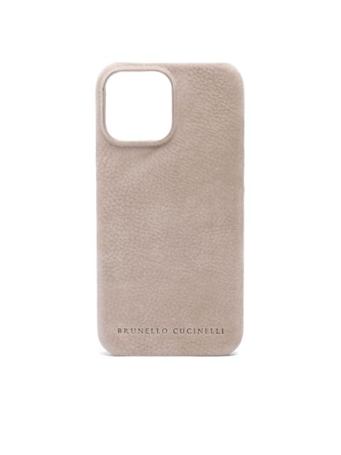 Brunello Cucinelli logo-debossed iPhone 14 Pro Max case