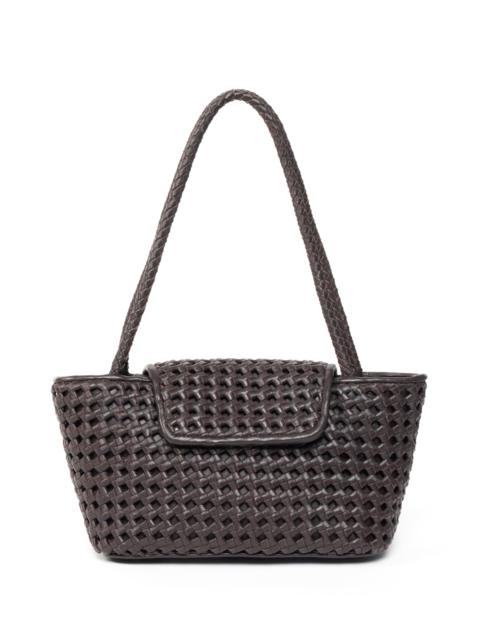 Elleme Courrier Tote Woven Leather Dark Brown