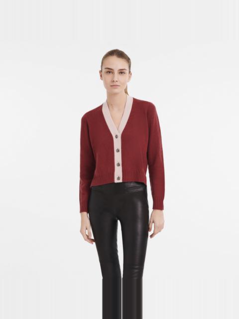 Longchamp Fall-Winter 2023 Collection Cardigan Mahogany/Powder - OTHER