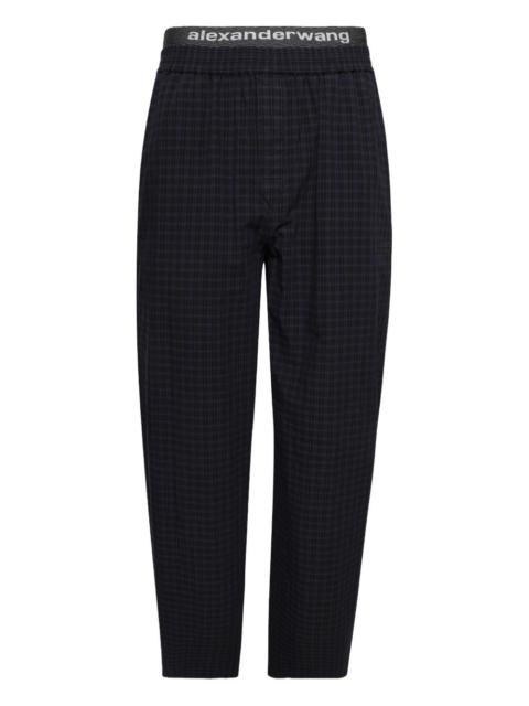 Alexander Wang checked elastic-waist trousers