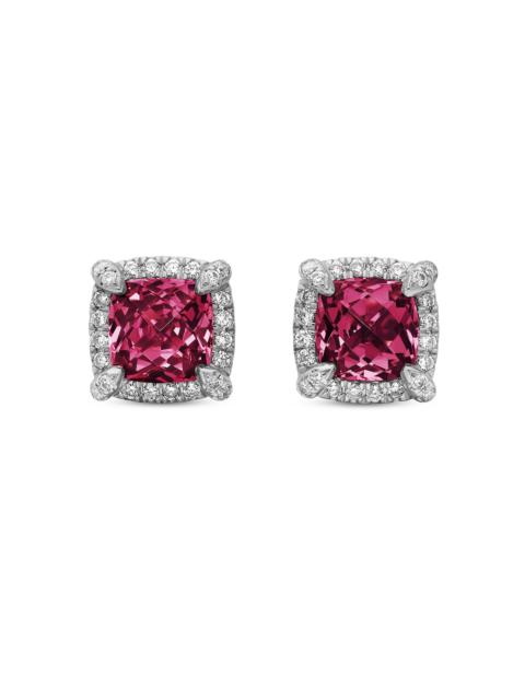 DAVID YURMAN Women's Petite Chatelaine Pavé Bezel Stud Earrings in Sterling Silver - Rhodolite Garnet