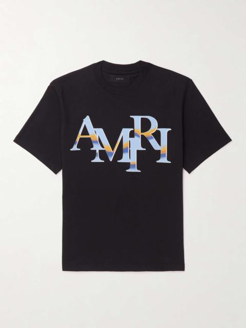 AMIRI Staggered Logo-Print Cotton-Jersey T-Shirt