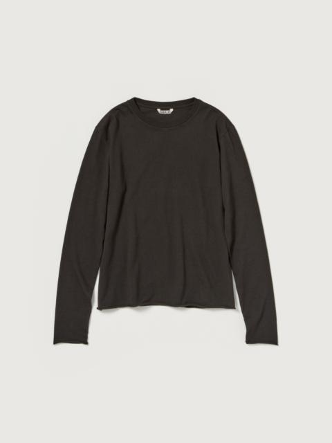 AURALEE BRUSHED ORGANIC COTTON CASHMERE JERSEY L/S TEE