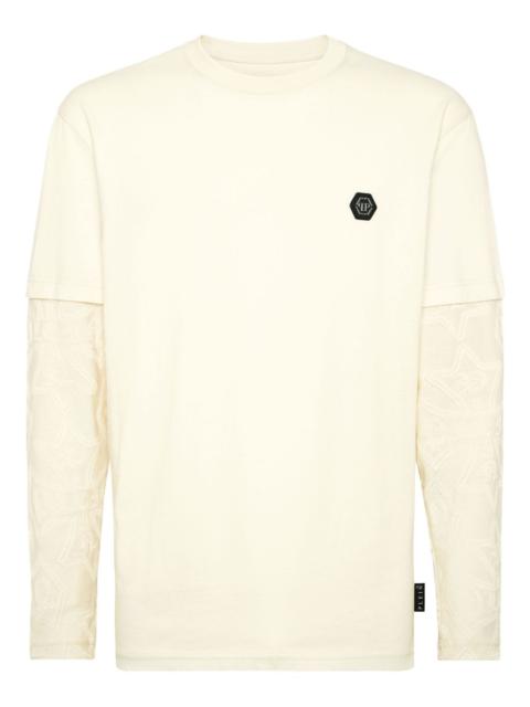 PHILIPP PLEIN jacquard-crest longsleeve T-shirt