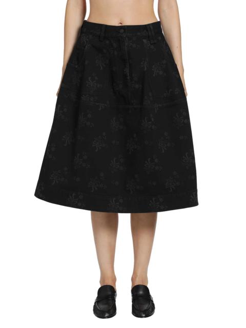 Simone Rocha Denim Utility Hip Bustle Skirt