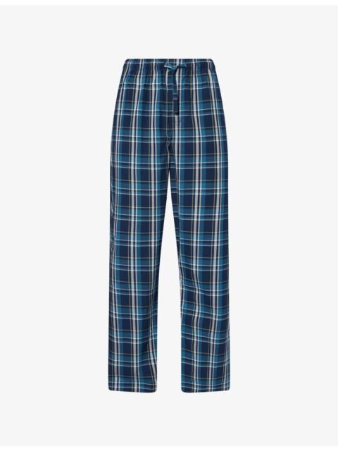 Derek Rose Barker Check Cotton Lounge Trousers
