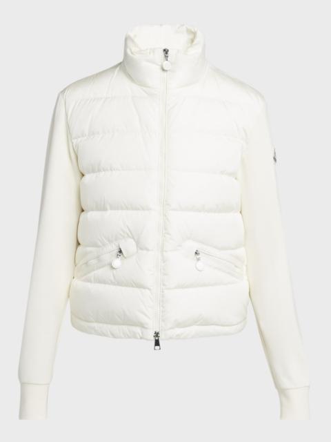 Moncler Quilted Nylon Zip-Up Cardigan