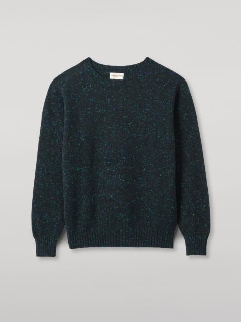 Johnstons of Elgin Tiree Green Donegal Cashmere Jumper