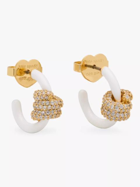 kate spade Ropes & Knots Pave Huggies