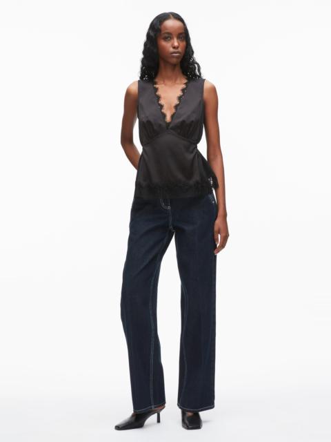 3.1 Phillip Lim Lace Trimmed Jersey Cami