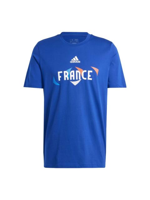 adidas Uefa Euro24 France Football T-shirt 'Blue' IT9315