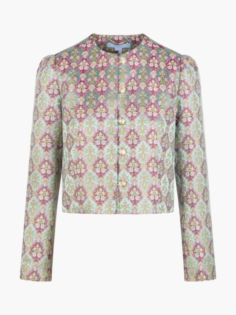 Hill House Home The Doyers Jacket - Baroque Diamond Block Berry/Green