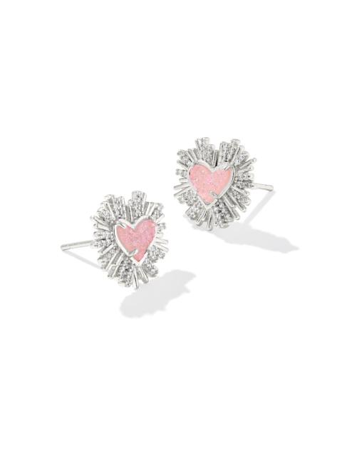 KENDRA SCOTT Dolly Parton x Kendra Scott Ari Heart Silver Stud Earrings