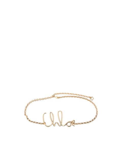 Chloé logo-plaque chain belt