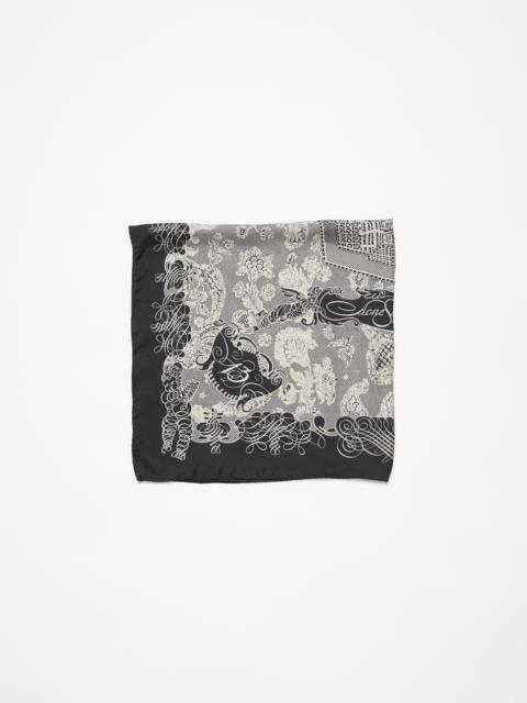 Acne Studios Silk square scarf - Black