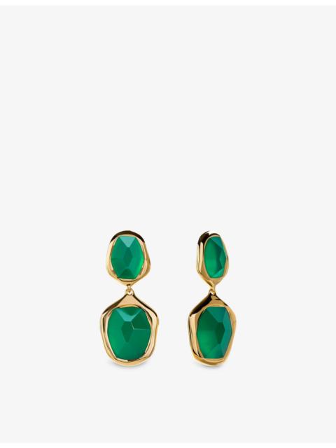 MONICA VINADER Odyssey Cocktail 18ct Gold Vermeil-Plated 925 Sterling Silver and Onyx Drop Earrings