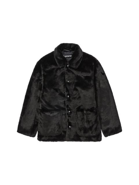 Supreme Supreme 2-Tone Faux Fur Shop Coat Black