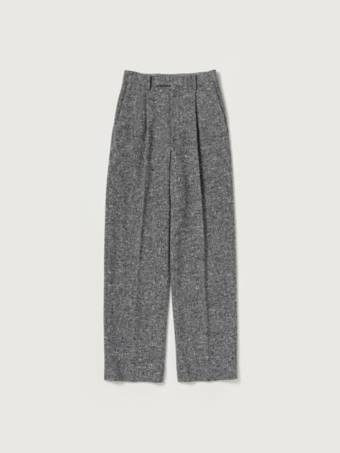 AURALEE HOMESPUN TWEED ONE-TUCK SLACKS
