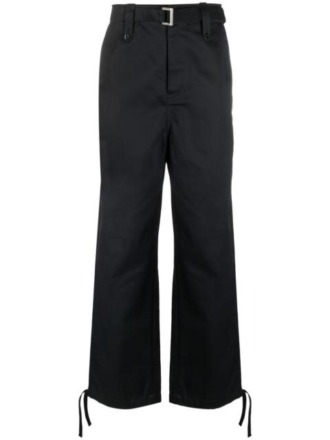 sacai belted straight-leg trousers