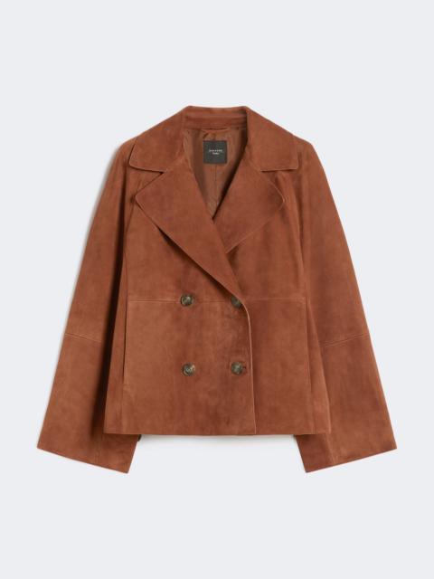 WEEKEND Max Mara Double-breasted suede jacket - TERRA COTTA