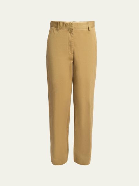 パンツ DRIES VAN NOTEN Women Straight Pants 109211176 811 BEIGE Dries Van Noten Prati Straight-Leg Wool Ankle Pants