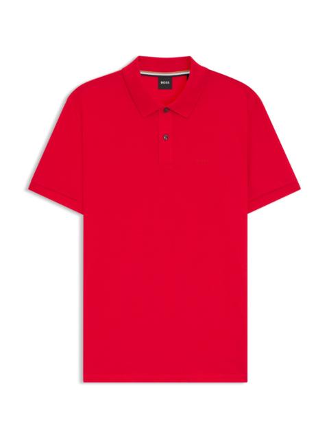 BOSS PALLAS REGULAR-FIT POLO SHIRT IN COTTON WITH EMBROIDERED LOGO