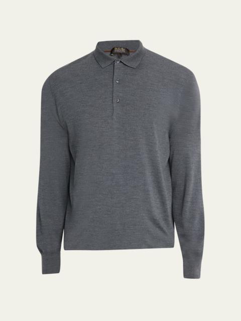 Loro Piana Men's Gift Of Kings Wool Polo Sweater
