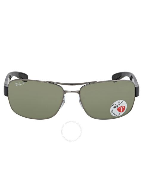 Ray-Ban Ray Ban Polarized Green Classic G-15 Rectangular Men's Sunglasses RB3522 004/9A 61