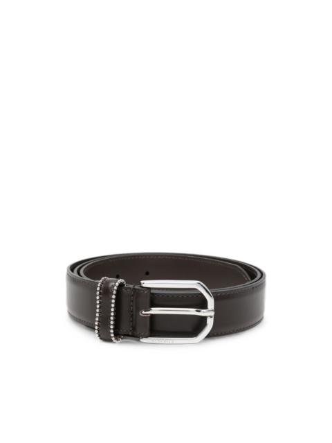 PESERICO bead-embellished leather belt