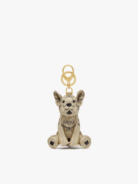 MCM Aren French Bulldog Charm in Visetos