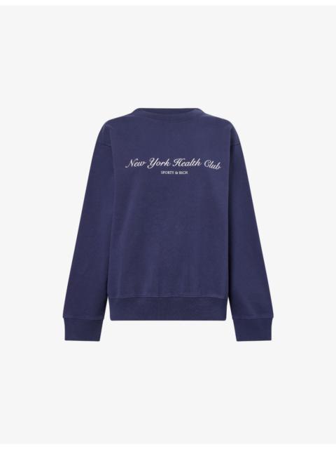 Sporty & Rich Health Club Oversized Cotton Sweatshirt
