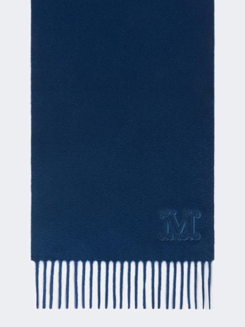 Max Mara DALIA Cashmere stole with Monogram embroidery - LIGHT BLUE