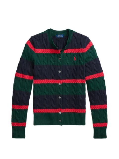 Polo Ralph Lauren striped cable-knit cardigan