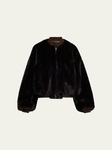 Maison Margiela Faux Fur Bomber Jacket