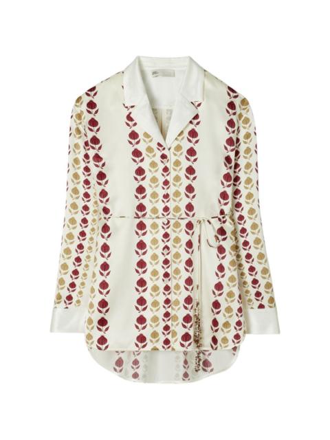 TORY BURCH printed silk shirt