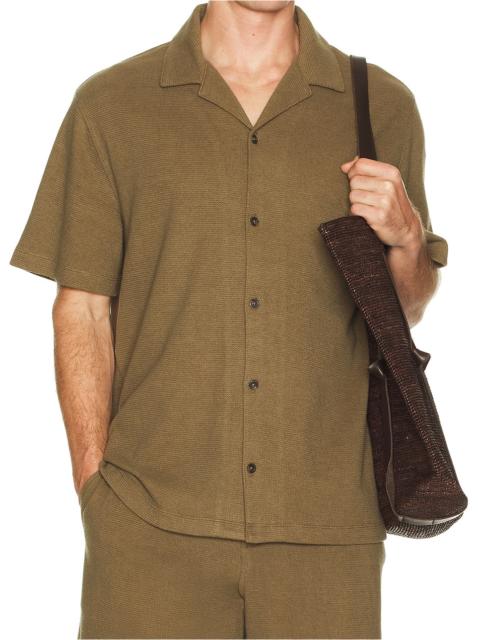 Vince Boucle Cabana Short Sleeve Shirt