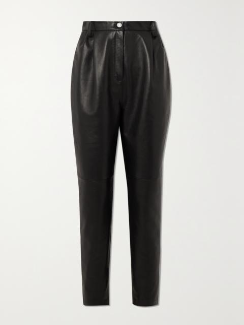 MAGDA BUTRYM Cropped Leather Tapered Pants