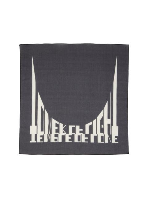 Rick Owens DRKSHDW Black Tower 'Tower Of Love' Bandana Scarf