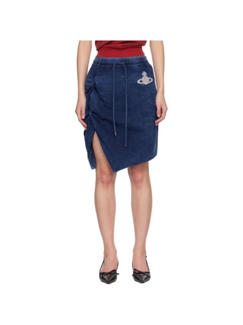Vivienne Westwood Blue Side Panther Miniskirt