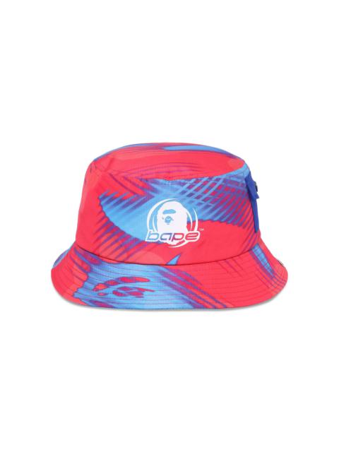 BAPE Stroke Camo Pocket Bucket Hat 'Red'