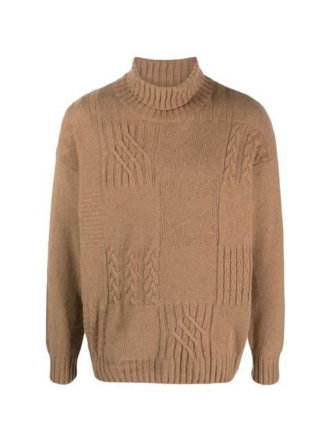 roll-neck knitted jumper